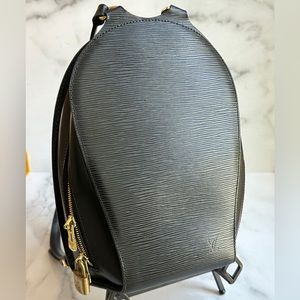 Louis Vuitton Black Mabillon Epi Leather Backpack